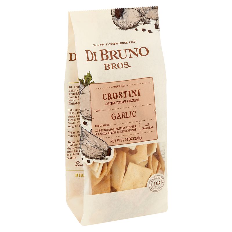 Di Bruno Bros. Garlic Crostini Artisan Italian Crackers, 7.04 oz