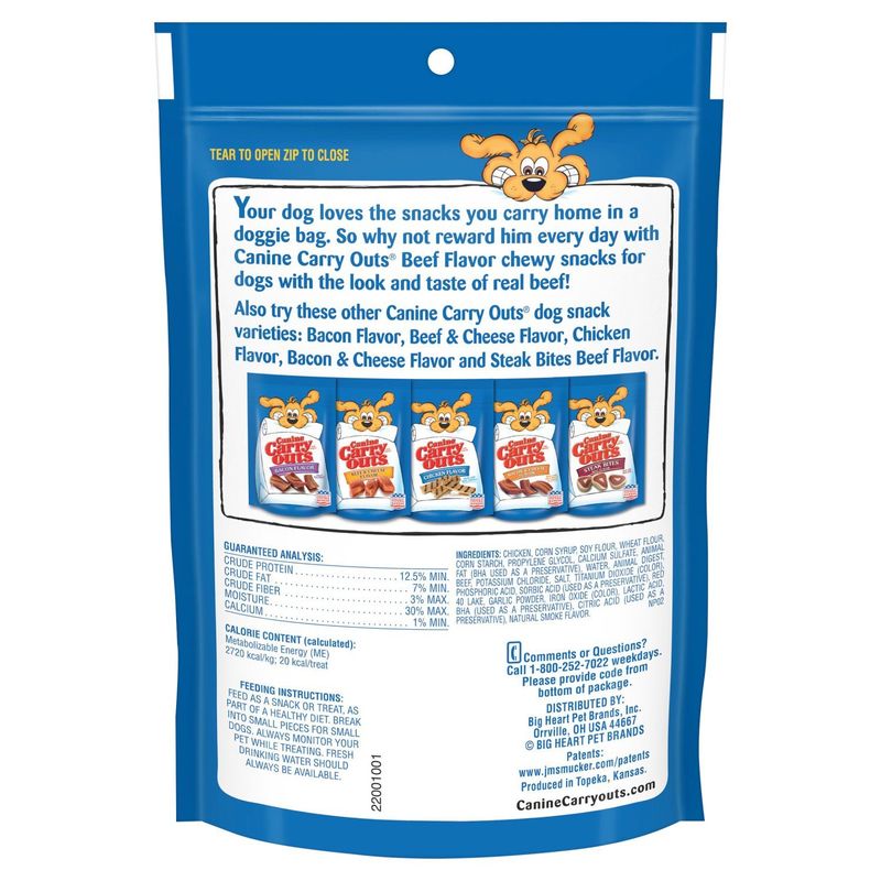 Canine Carry Outs Beef Flavor Dog Snacks, 4.5 oz