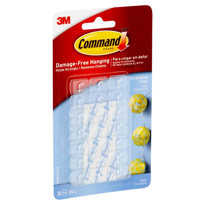 Command™ Clear Decorating Clips, 20 Clips/Pack