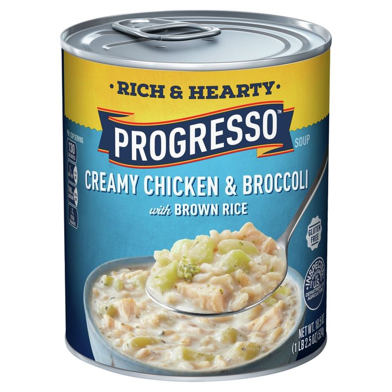 Progresso Rich &amp; Hearty Creamy Chicken &amp; Broccoli with Brown Rice Soup, 18.5 oz