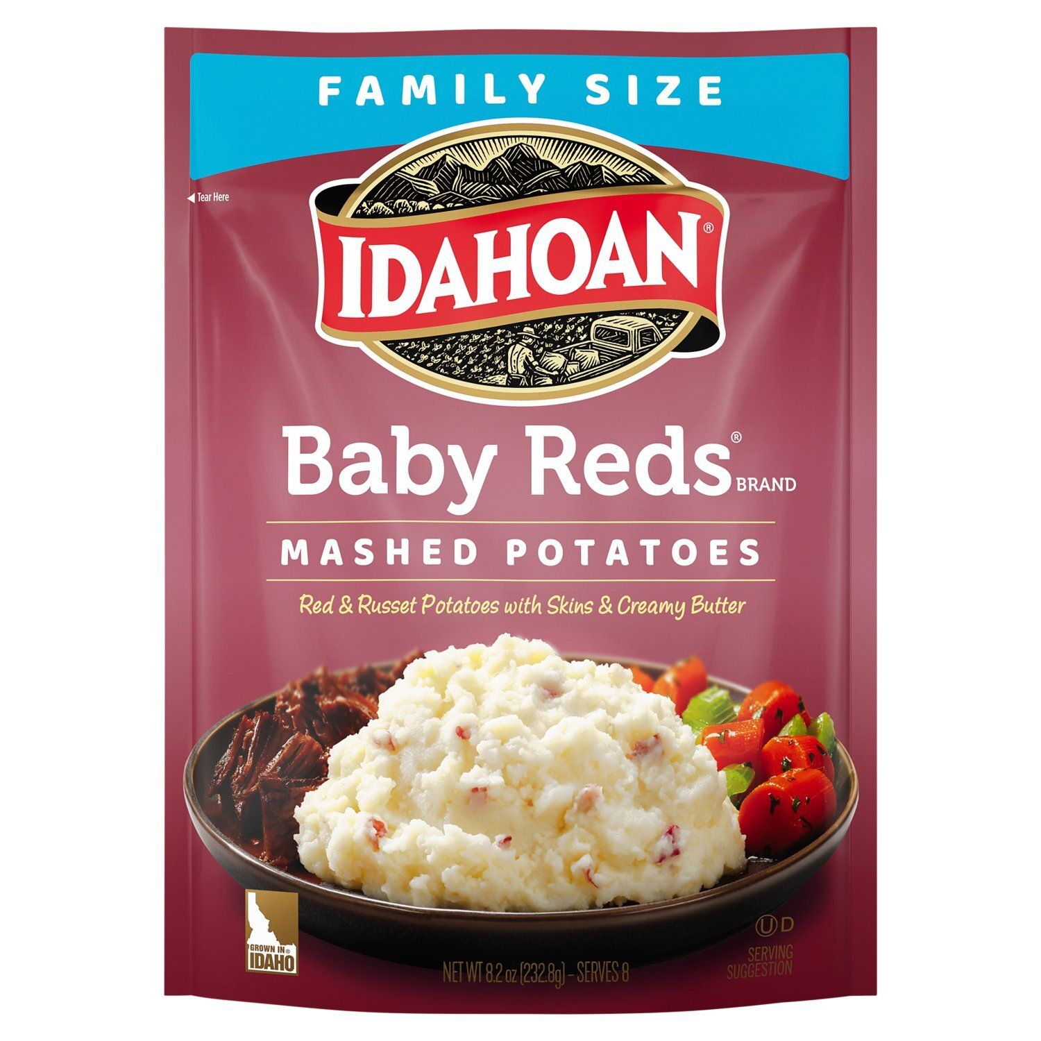 Idahoan Baby Reds Mashed Potatoes Family Size, 8.2 oz