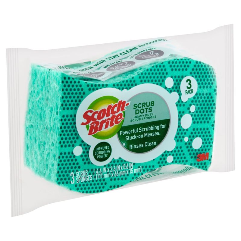 Scotch-Brite® Scrub Dots Heavy Duty Scrub Sponge, 3/Pack