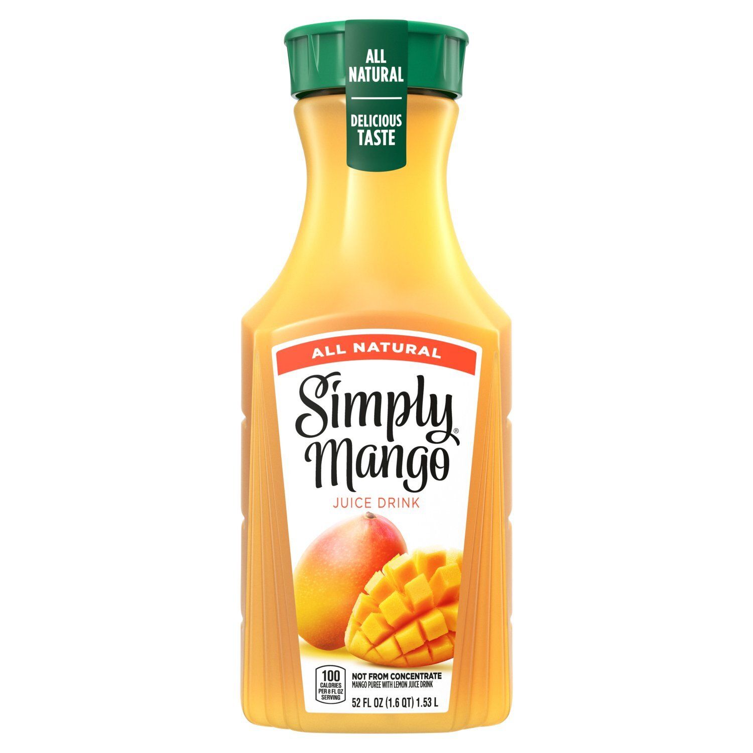 Simply Mango Puree with Lemon Juice Drink, 52 fl oz