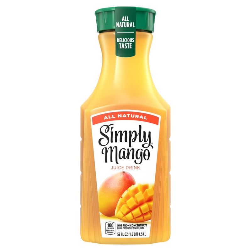 Simply Mango Puree with Lemon Juice Drink, 52 fl oz