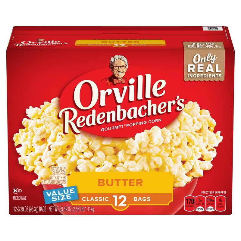 Orville Redenbacher's Butter Microwave Popcorn Value Size, 3.29 oz, 12 count