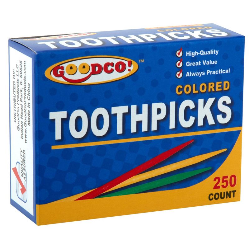 GoodCo! Colored Toothpicks, 250 count