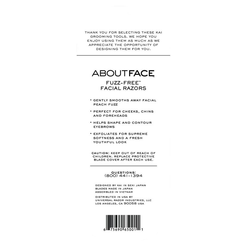 About Face Fuzz-Free Facial Razors, 3 count