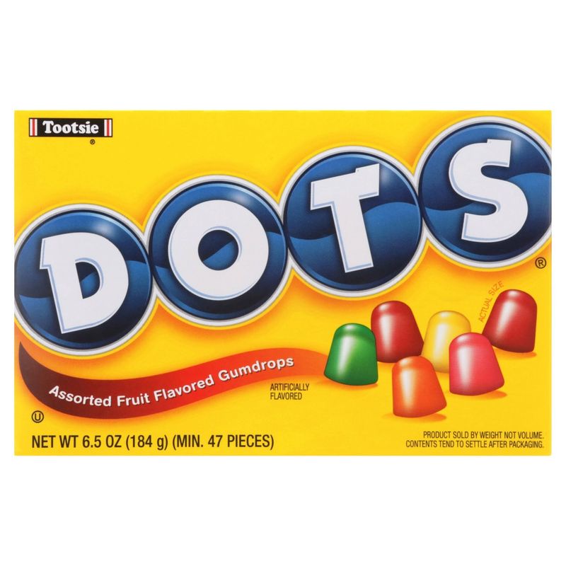 Tootsie Dots Assorted Fruit Flavored Gumdrops, 6.5 oz