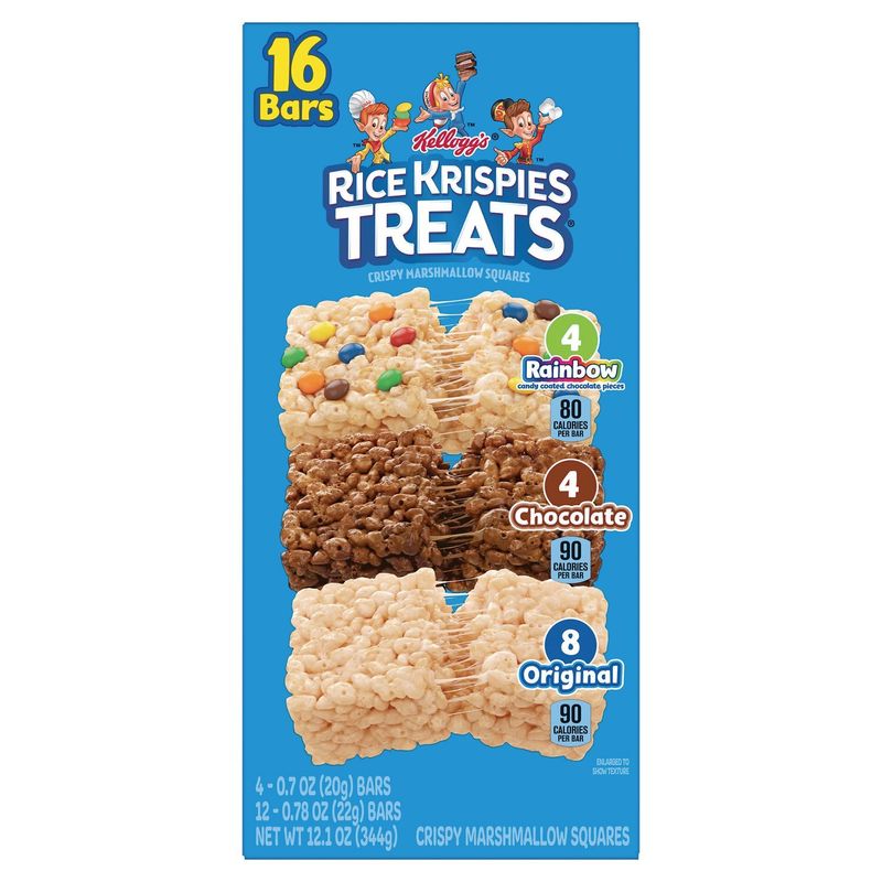 Kellogg's Rice Krispies Treats Crispy Marshmallow Squares Variety Pack, 16 count, 12.1 oz