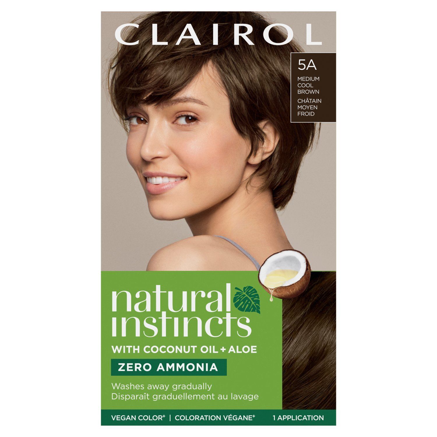 Clairol Natural Instincts 5A Medium Cool Brown Haircolor, 1 application