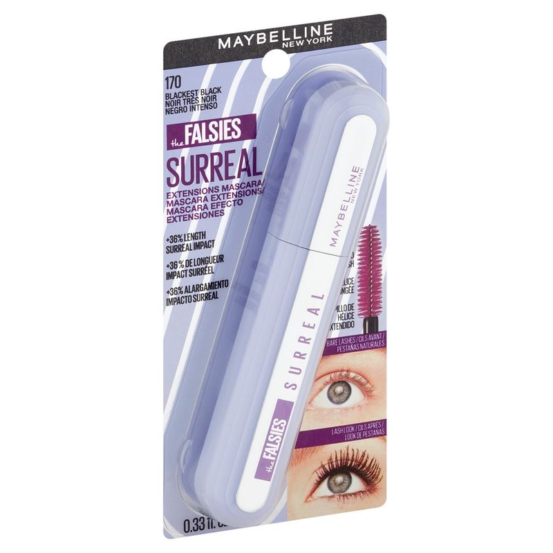 Maybelline New York The Falsies 170 Blackest Black Surreal Extensions Mascara, 0.33 fl oz