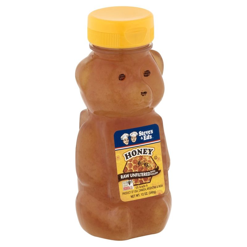 Steve's &amp; Ed's Raw Unfiltered with Pollen Honey, 12 oz