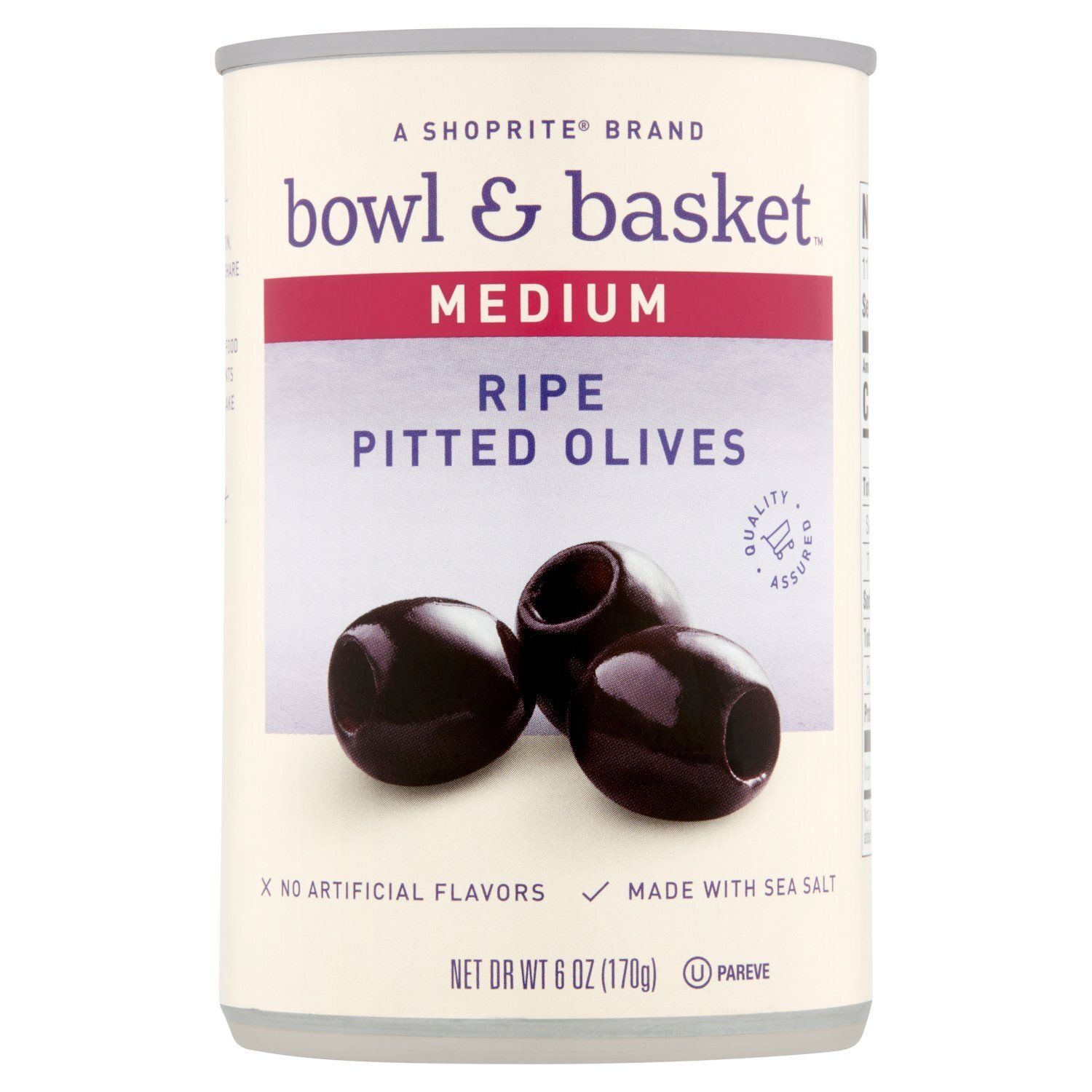 Bowl &amp; Basket Medium Ripe Pitted Olives, 6 oz