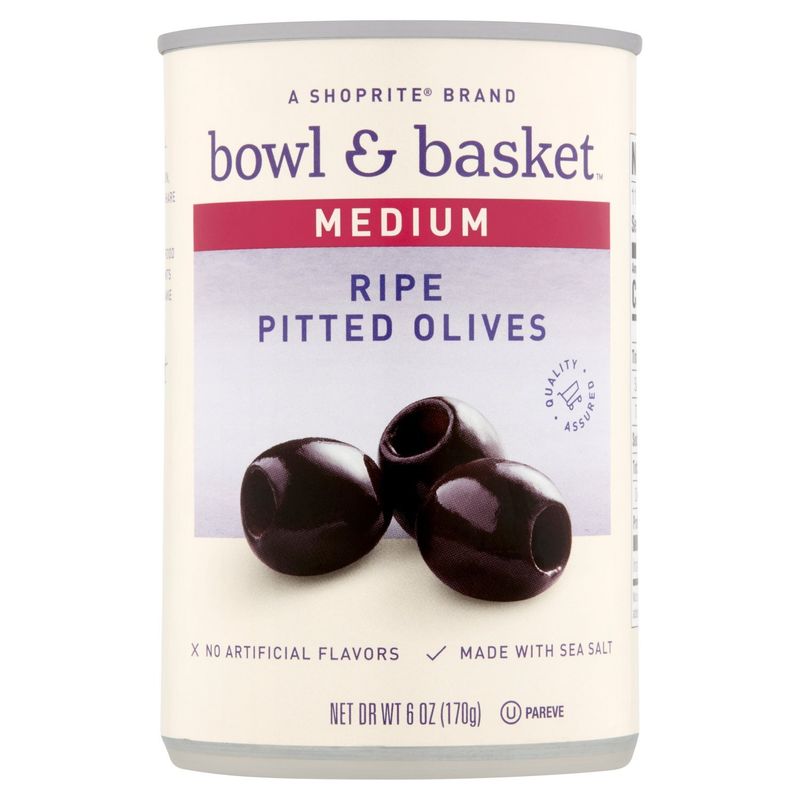 Bowl &amp; Basket Medium Ripe Pitted Olives, 6 oz
