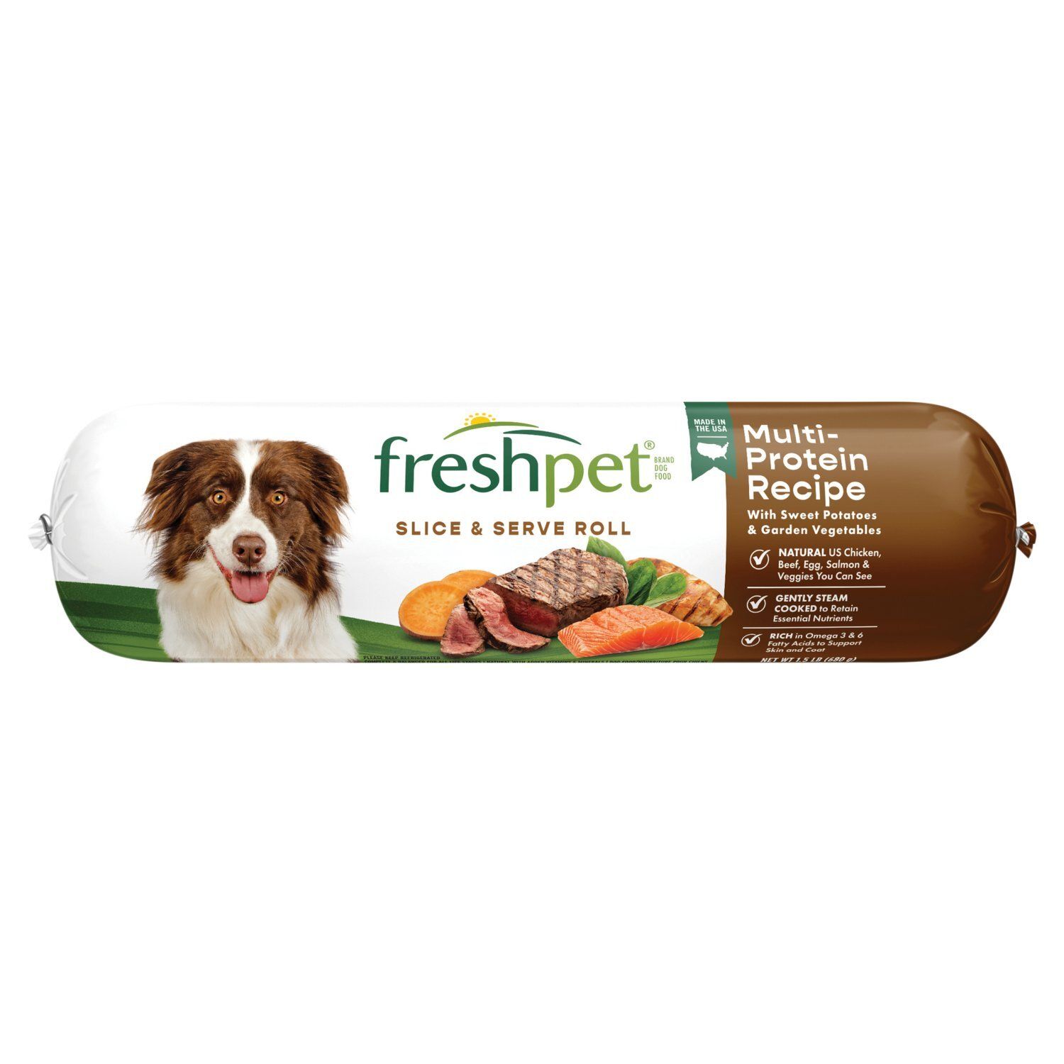 Freshpet Slice &amp; Serve Roll Multi-Protein Recipe Dog Food, 1.5 lb