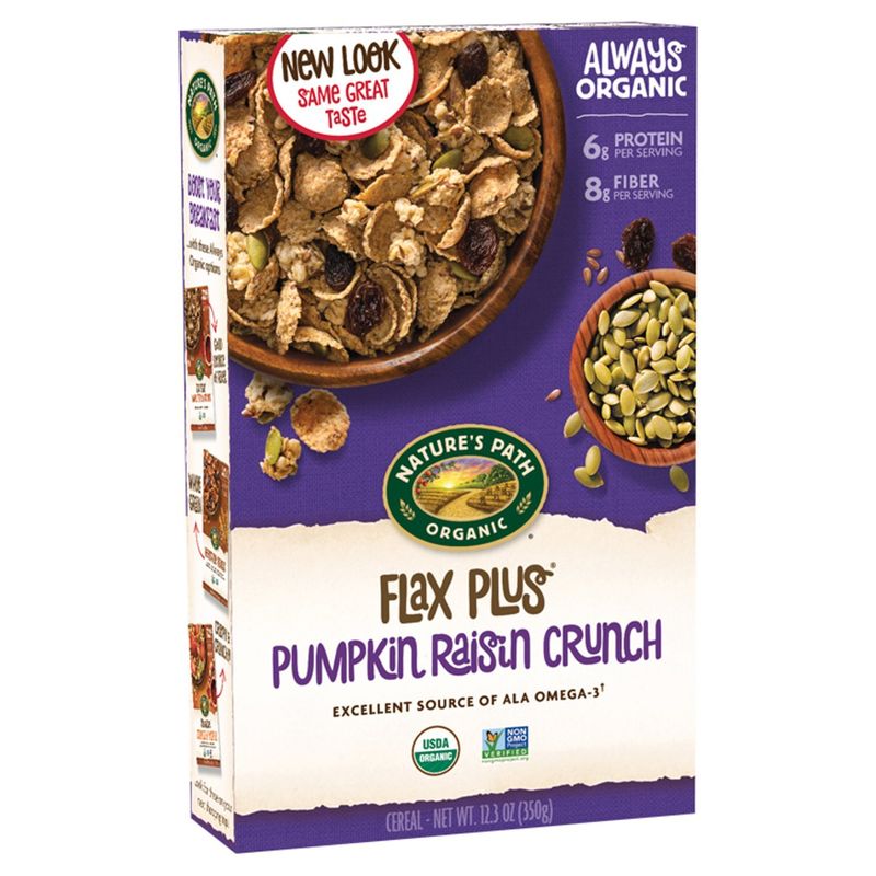 Nature's Path Flax Plus Pumpkin Raisin Crunch Cereal, 12.3 oz