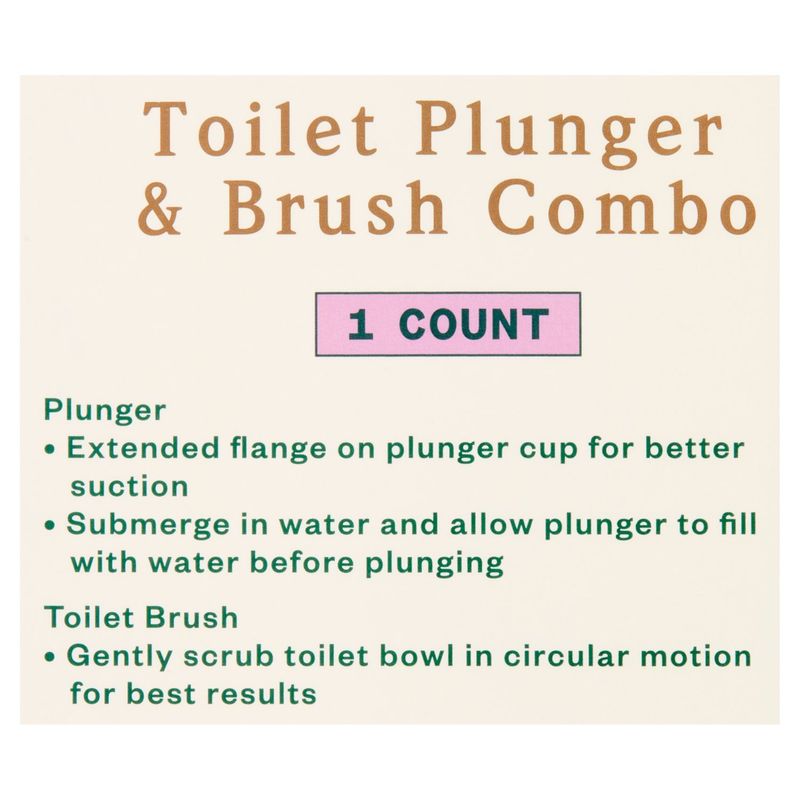 Paperbird Toilet Plunger &amp; Brush Combo