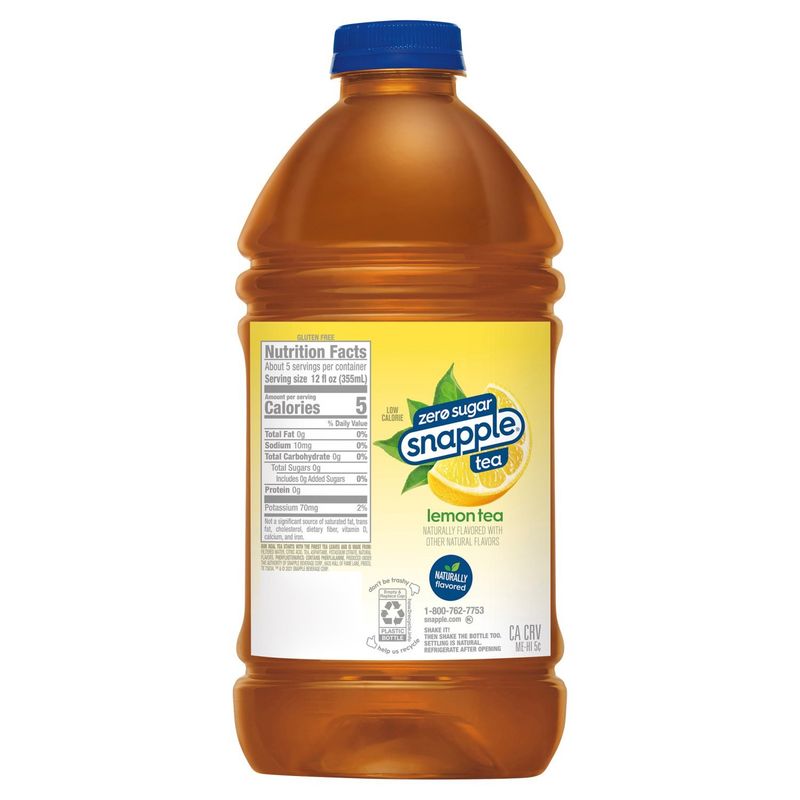 Snapple Zero Sugar Lemon Tea, 64 fl oz