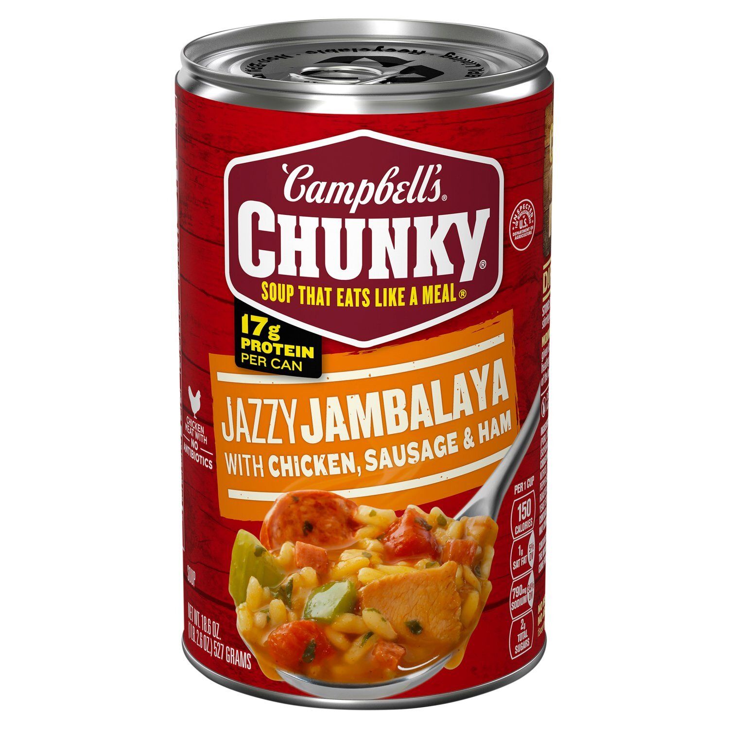 Campbell's Chunky Jazzy Jambalaya with Chicken, Sausage &amp; Ham Soup, 18.6 oz