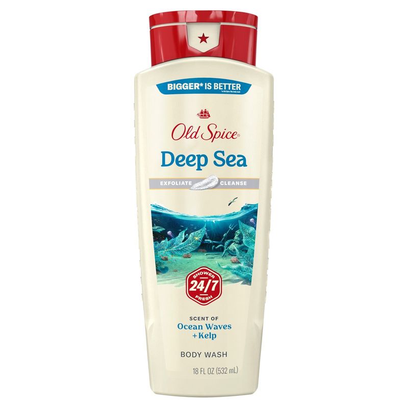 Old Spice Deep Sea Scent of Ocean Waves + Kelp Body Wash, 18 fl oz