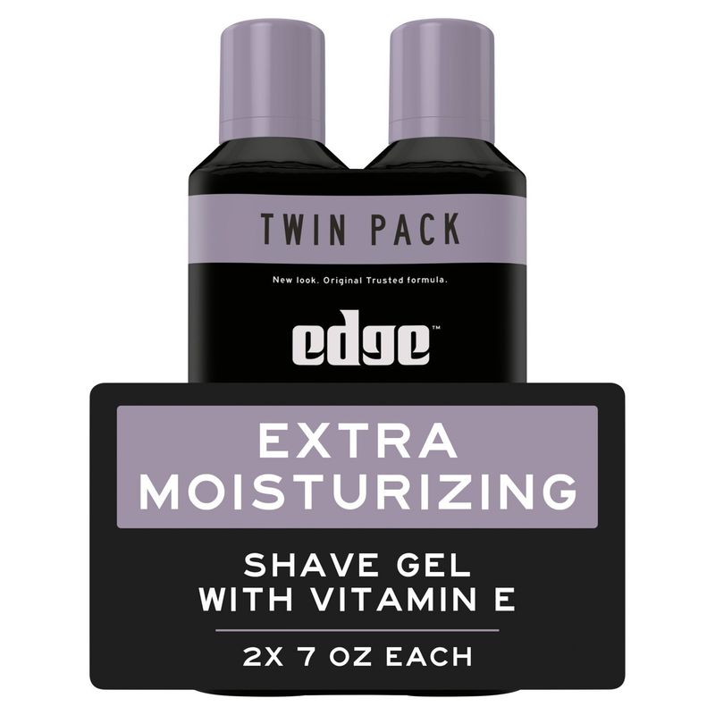 Edge Extra Moisturizing Shave Gel Twin Pack, 7 oz, 2 count