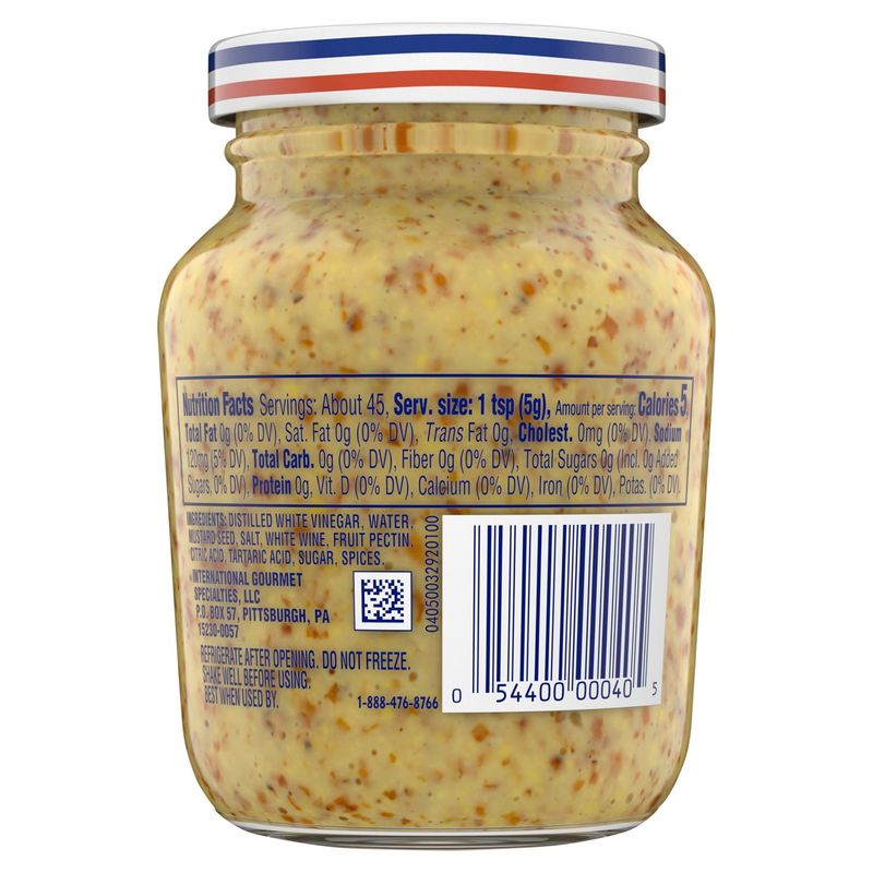 Grey Poupon Country Dijon Coarse Ground Mustard, 8 oz