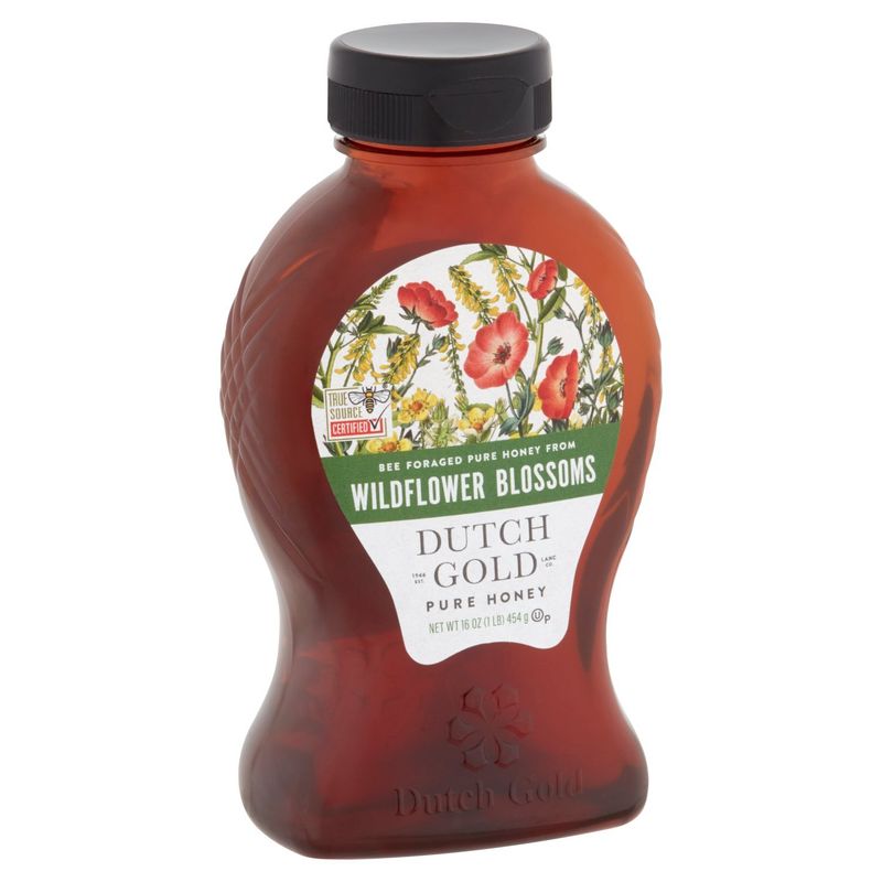 Dutch Gold Wildflower Blossoms Pure Honey, 16 oz