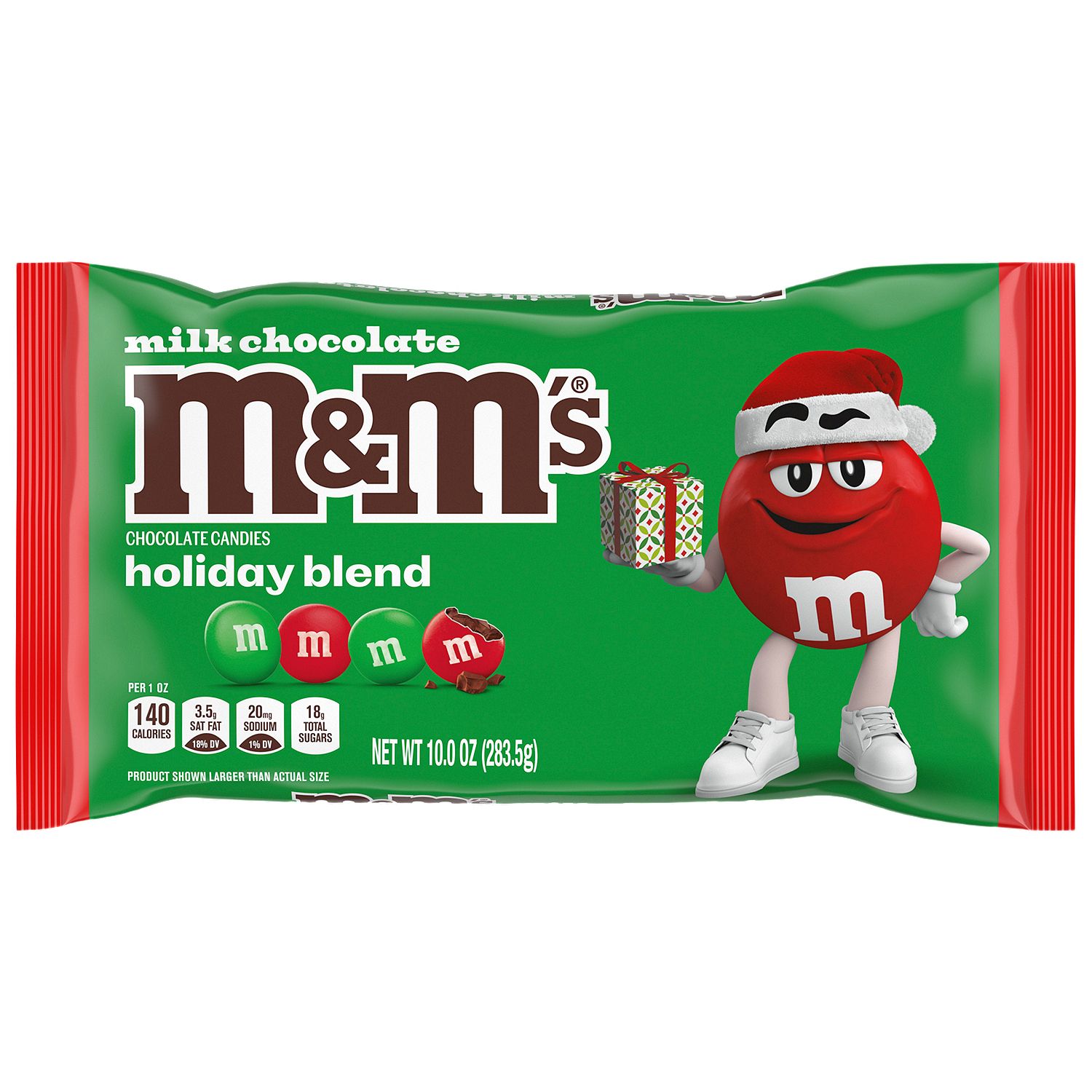 M&amp;M'S Milk Chocolate Christmas Candy Bag