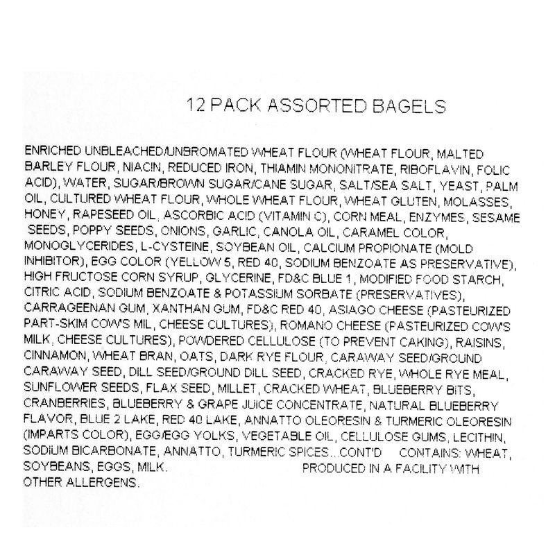 Fresh Baked Dozen Bagels - Assorted Varities, 12 Pack