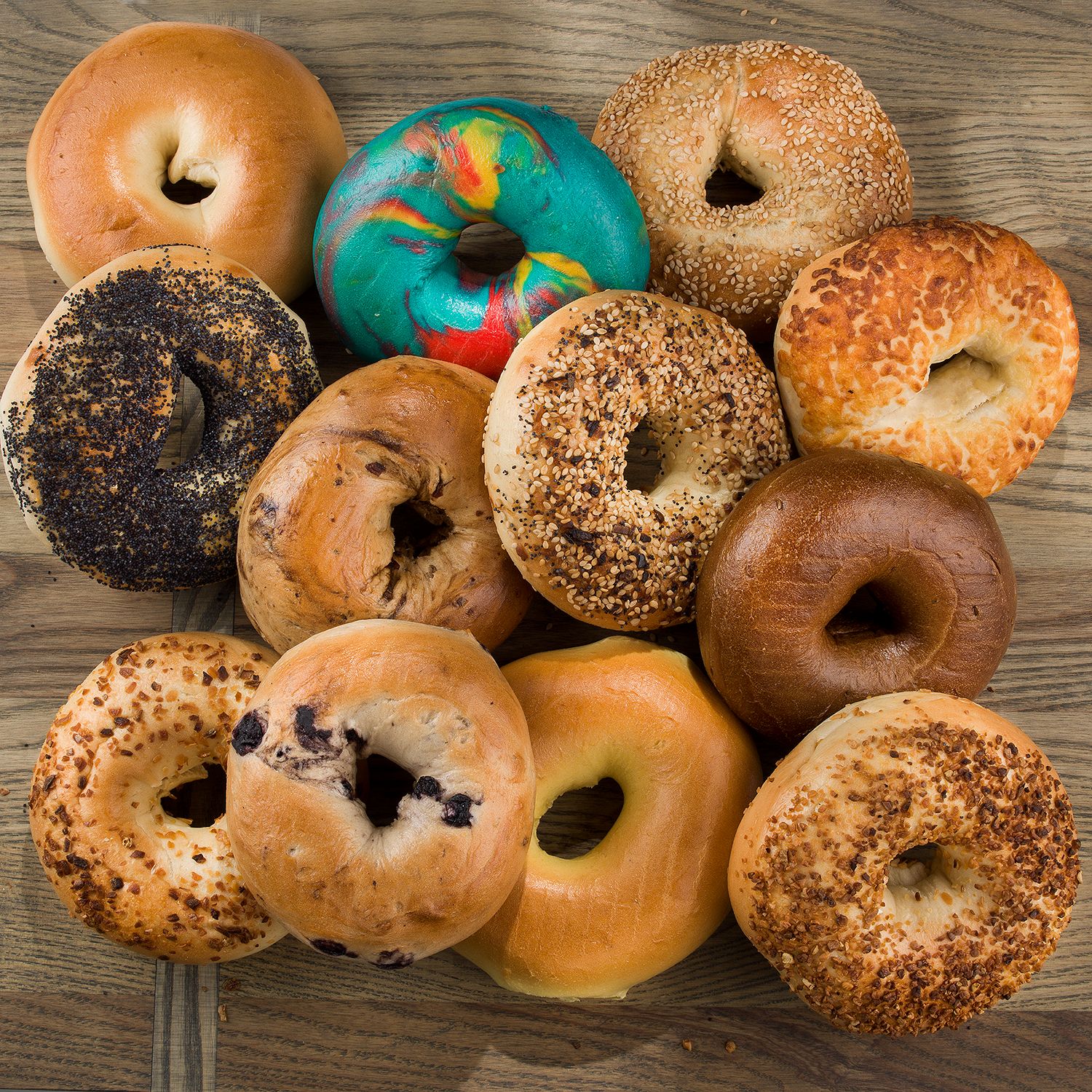 Fresh Baked Dozen Bagels - Assorted Varities, 12 Pack