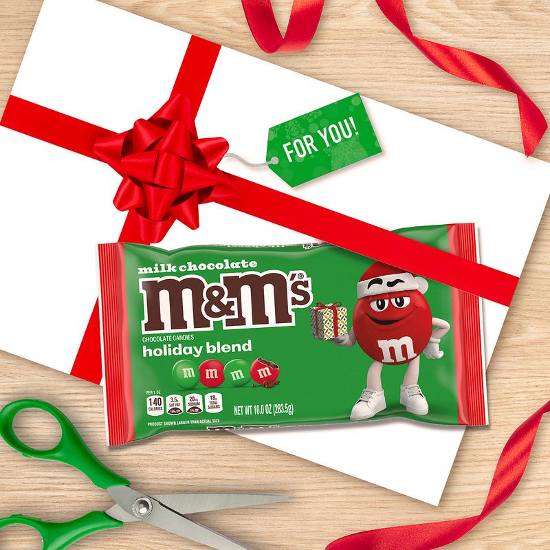 M&amp;M'S Milk Chocolate Christmas Candy Bag