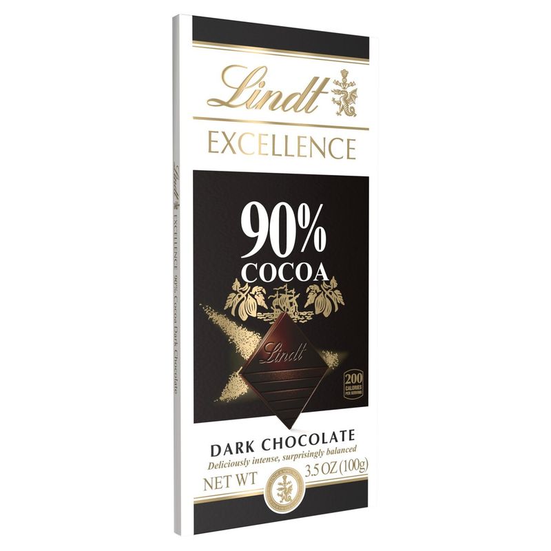 Lindt Excellence 90% Cocoa Dark Chocolate, 3.5 oz