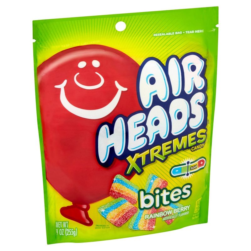 Air Heads Xtremes Bites Rainbow Berry Candy, 9 oz