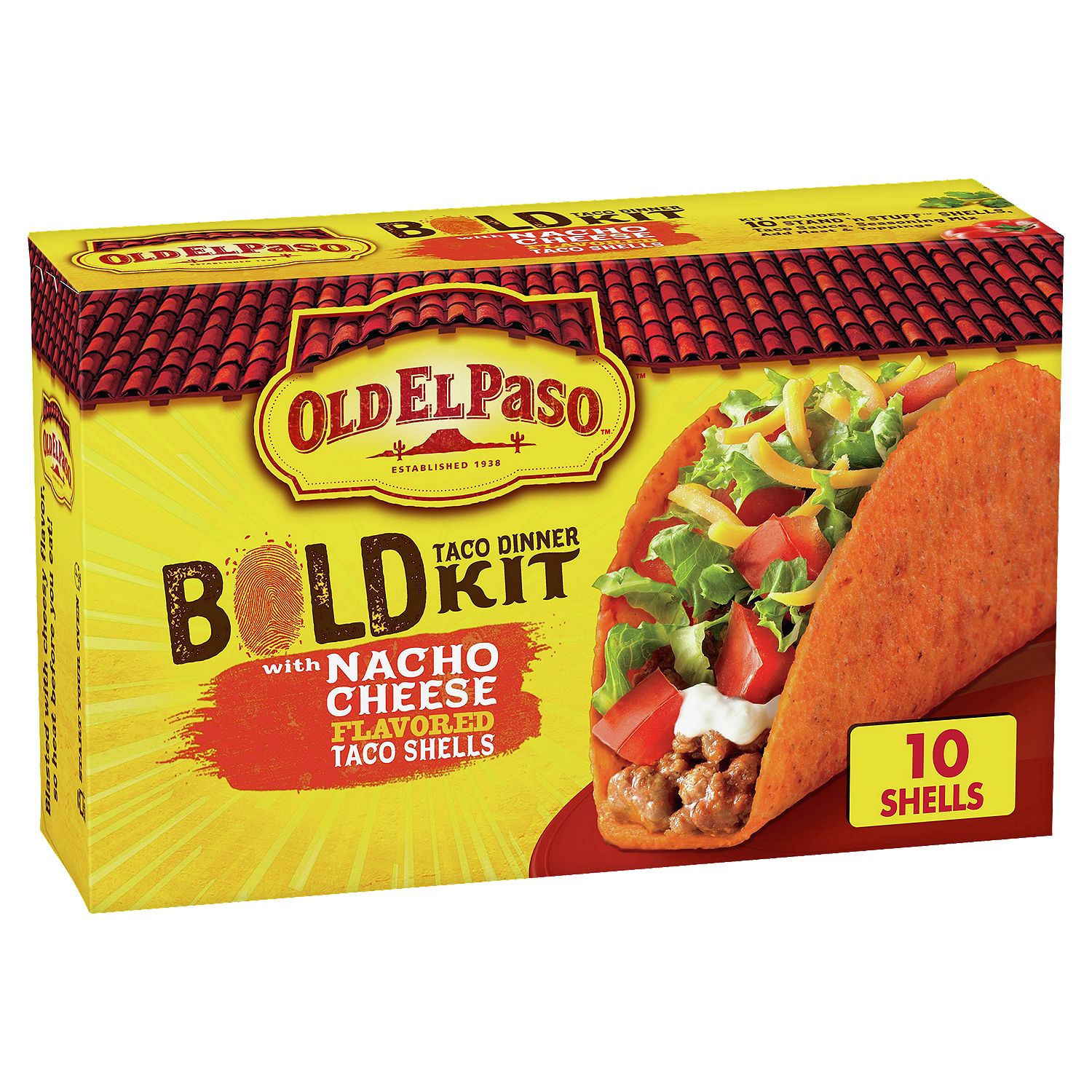 Old El Paso Bold Nacho Cheese Flavor Taco Dinner Kit, 9.5 oz