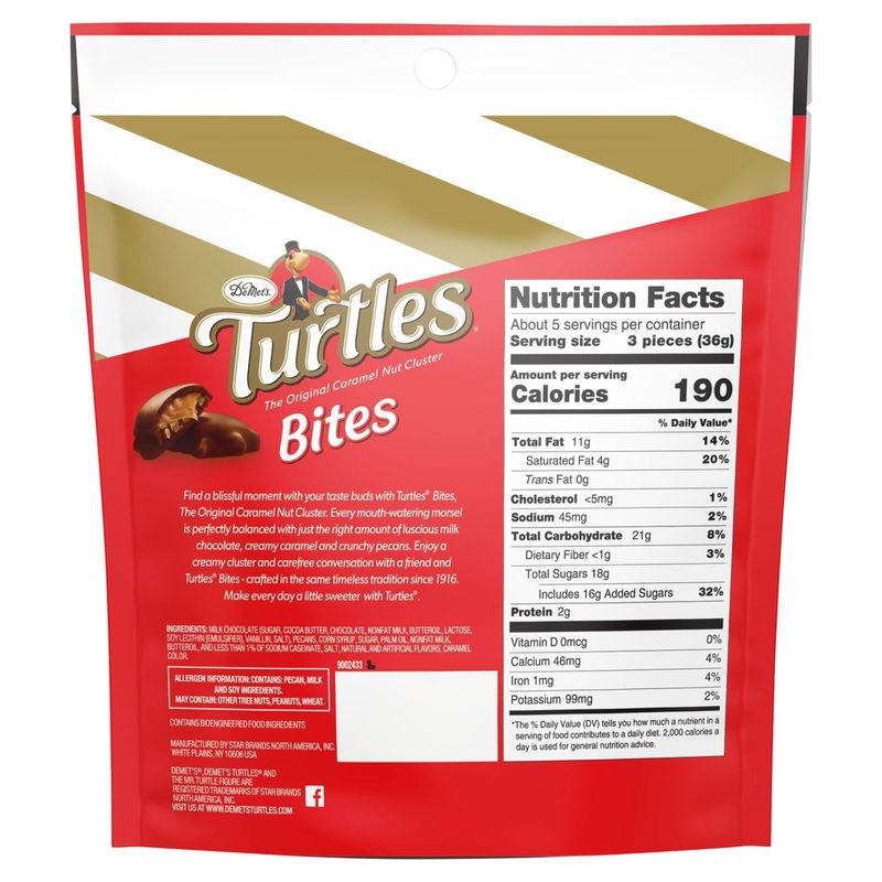 Demet's Turtles Original Pecan Bites, 6.3 oz