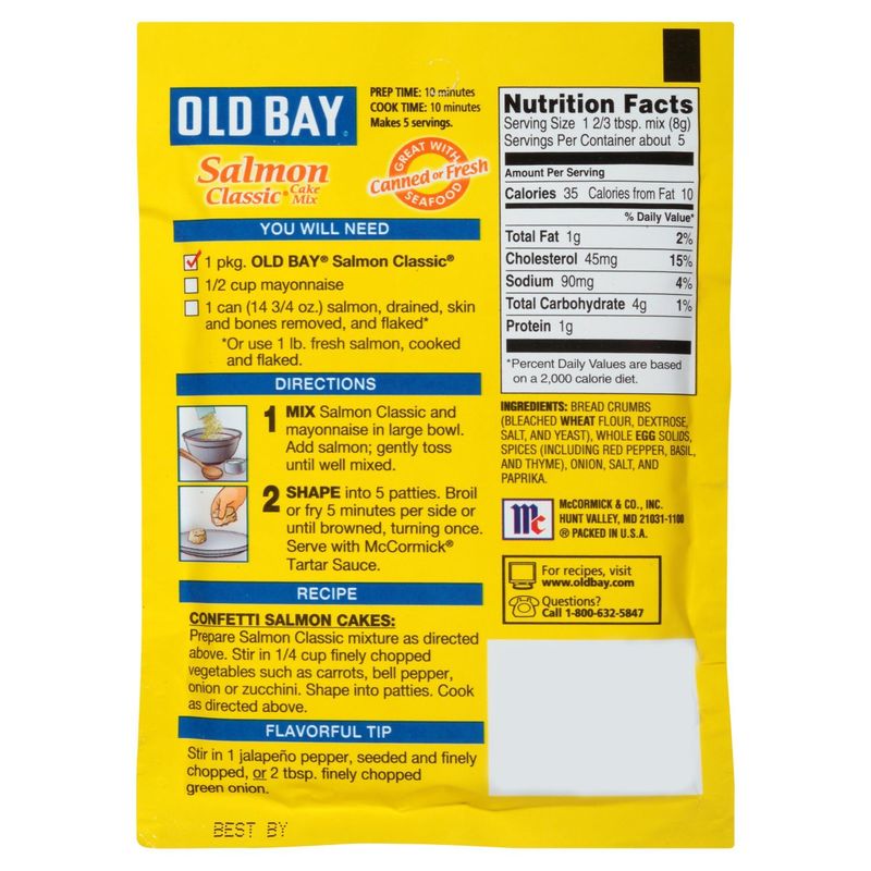 Old Bay Salmon Classic Cake Mix, 1.34 oz