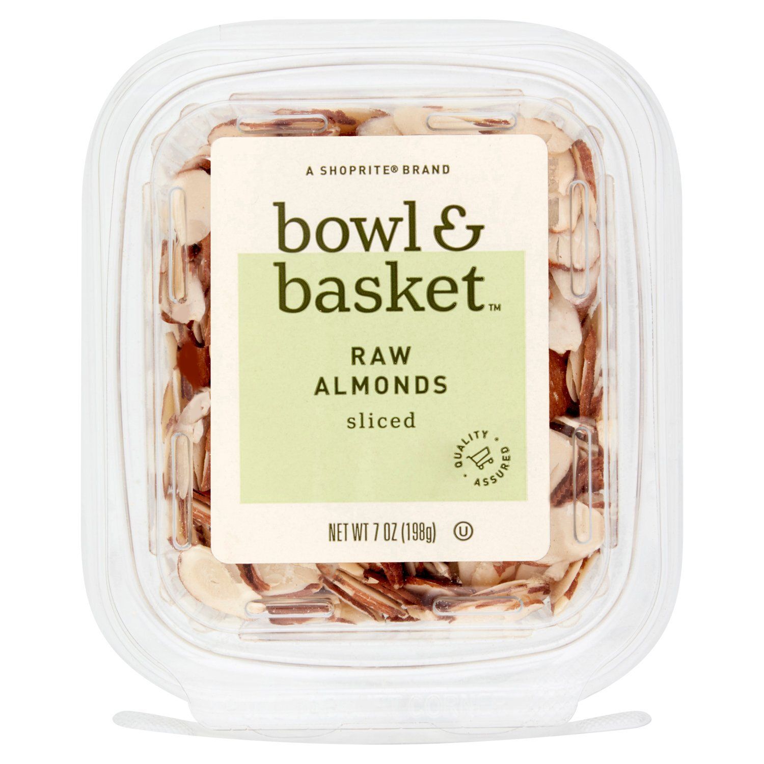 Bowl &amp; Basket Sliced Raw Almonds, 7 oz