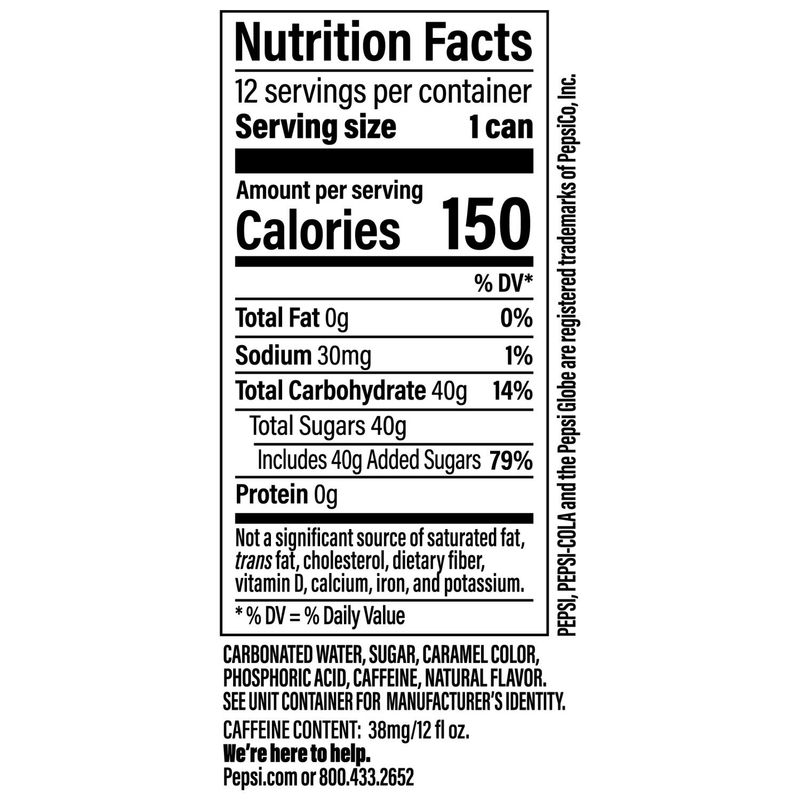 Pepsi Soda Shop Real Sugar Cola 12 Fl Oz, 12 Count