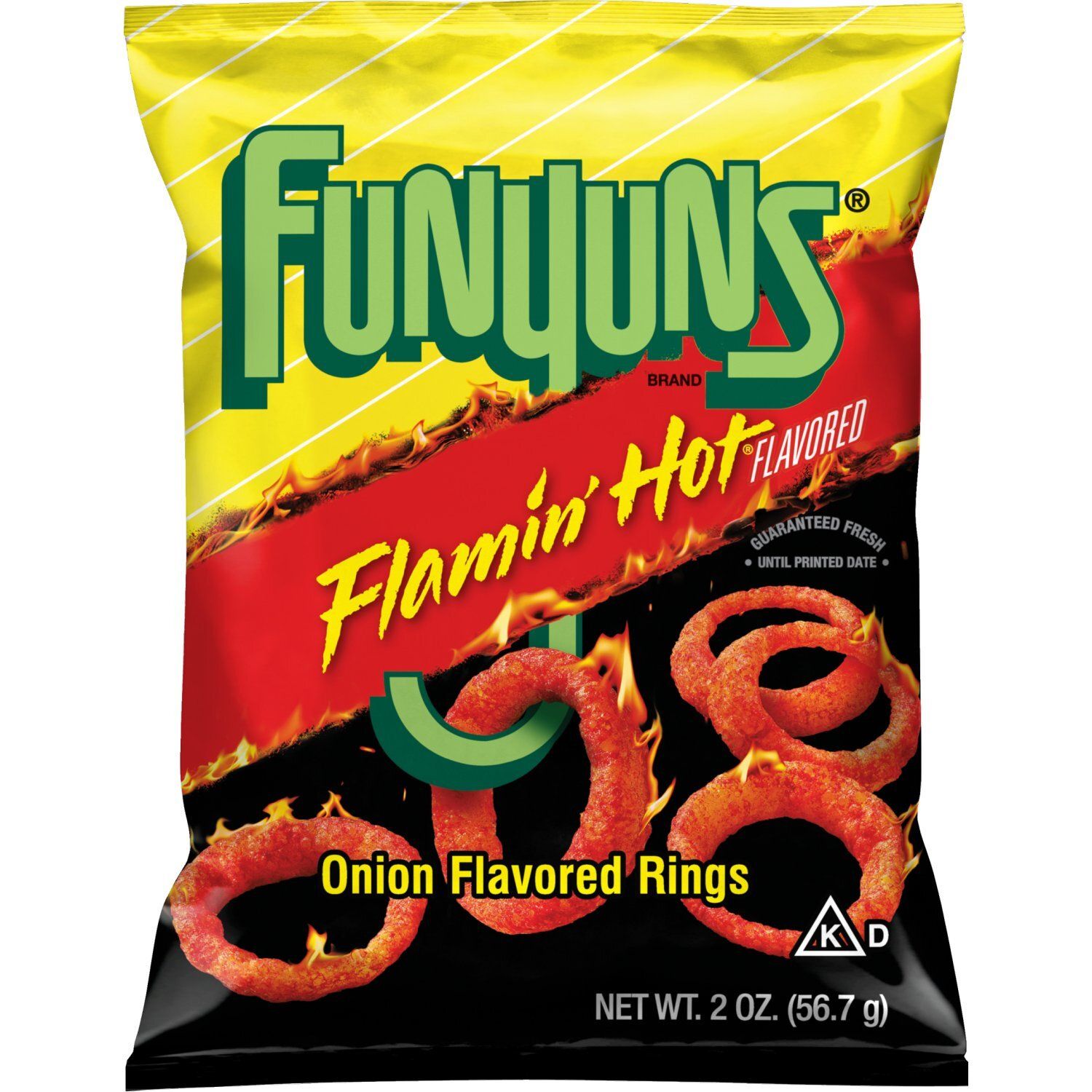Funyuns Onion Flavored Rings Flamin' Hot Flavored 2 Oz