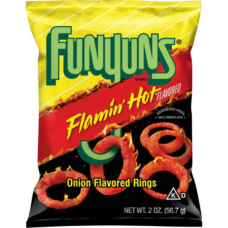 Funyuns Onion Flavored Rings Flamin' Hot Flavored 2 Oz