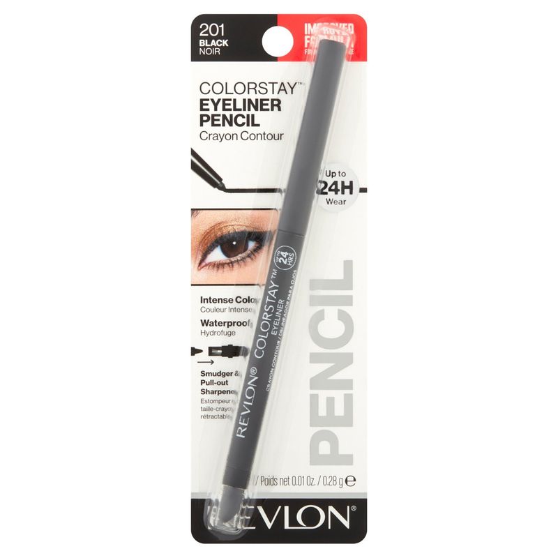 Revlon ColorStay 201 Black Eyeliner Pencil, 0.01 oz