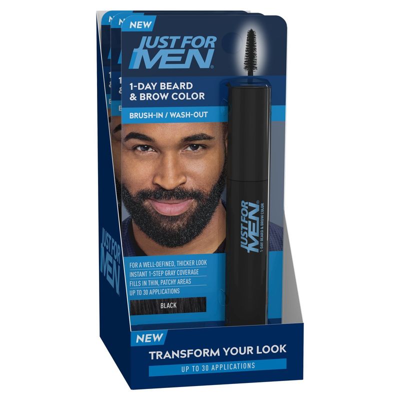 Just For Men Black 1-Day Beard &amp; Brow Color, 0.3 fl oz