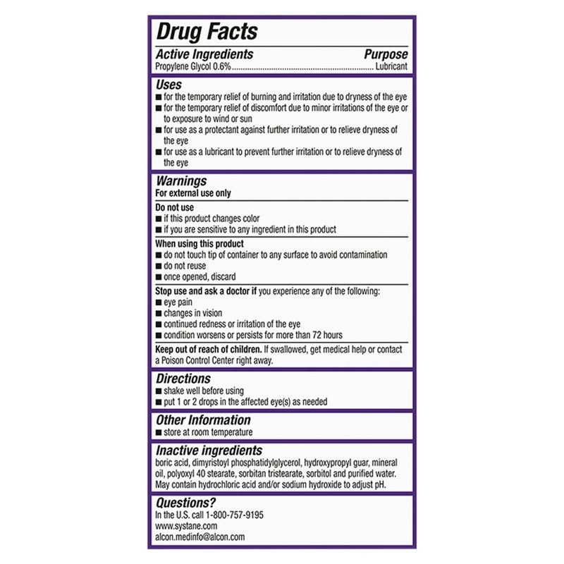 Alcon Systane Complete PF Preservative-Free Dry Eye Relief Lubricant Eye Drops, 0.01 fl oz