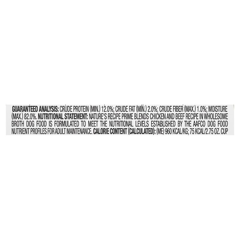 Nature's Recipe Grain Free Chicken &amp; Beef Recipe in Savory Broth Dog Food for Adult Dogs, 2.75 oz