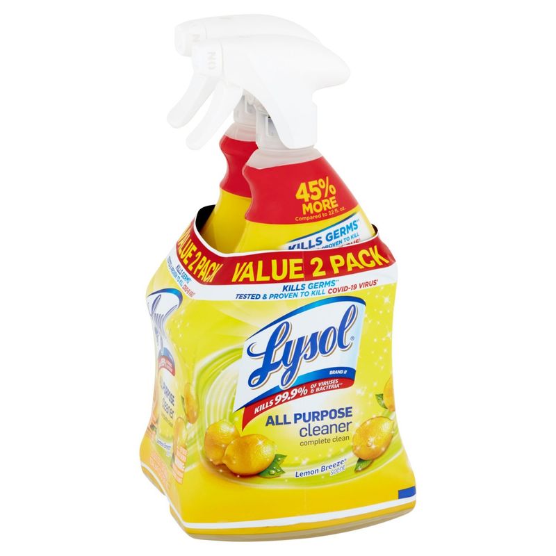 Lysol Lemon Breeze Scent All Purpose Cleaner Value Pack, 32 fl oz, 2 count