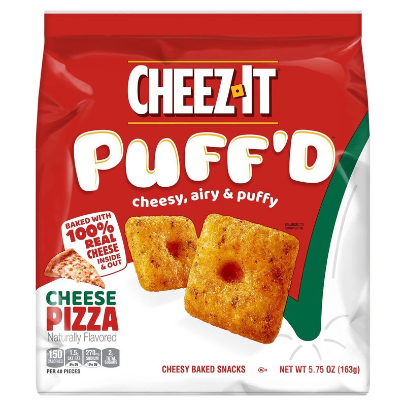 Cheez-It Puff'd Cheese Pizza Cheesy Baked Snacks, 5.75 oz