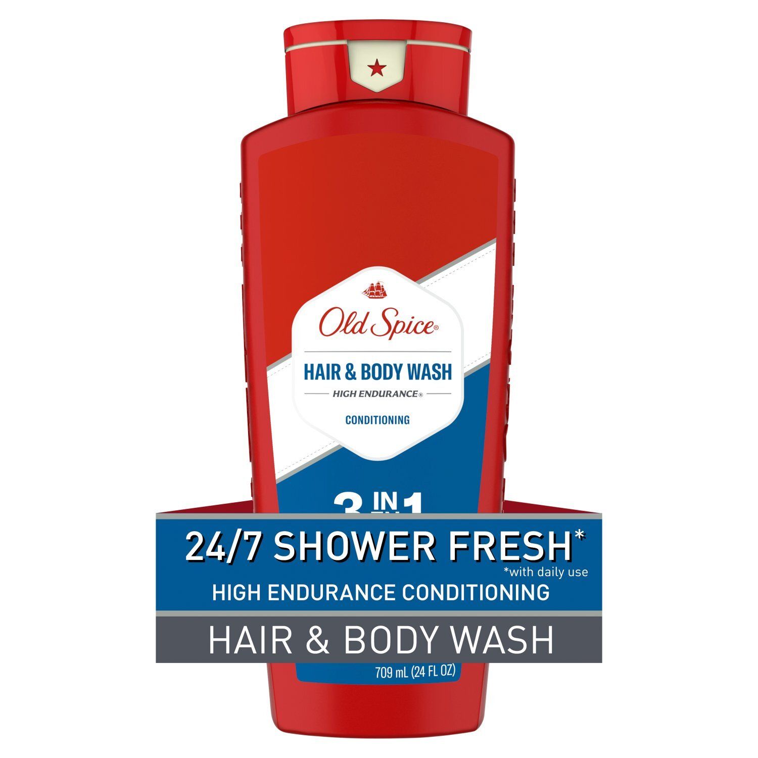 Old Spice High Endurance 3 in 1 Conditioning Hair &amp; Body Wash, 24 fl oz