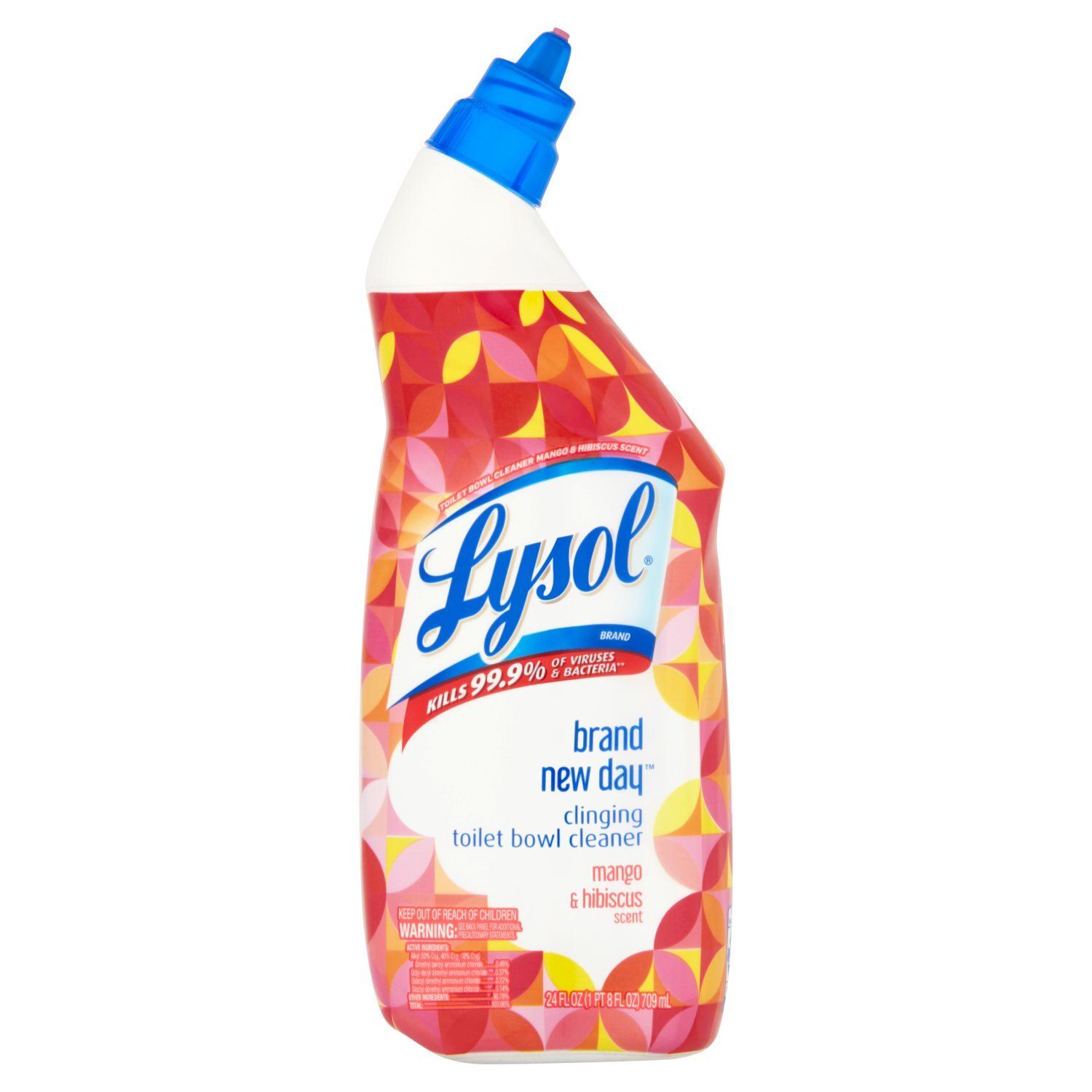 Lysol Brand New Day Mango &amp; Hibiscus Scent Clinging Toilet Bowl Cleaner, 24 fl oz