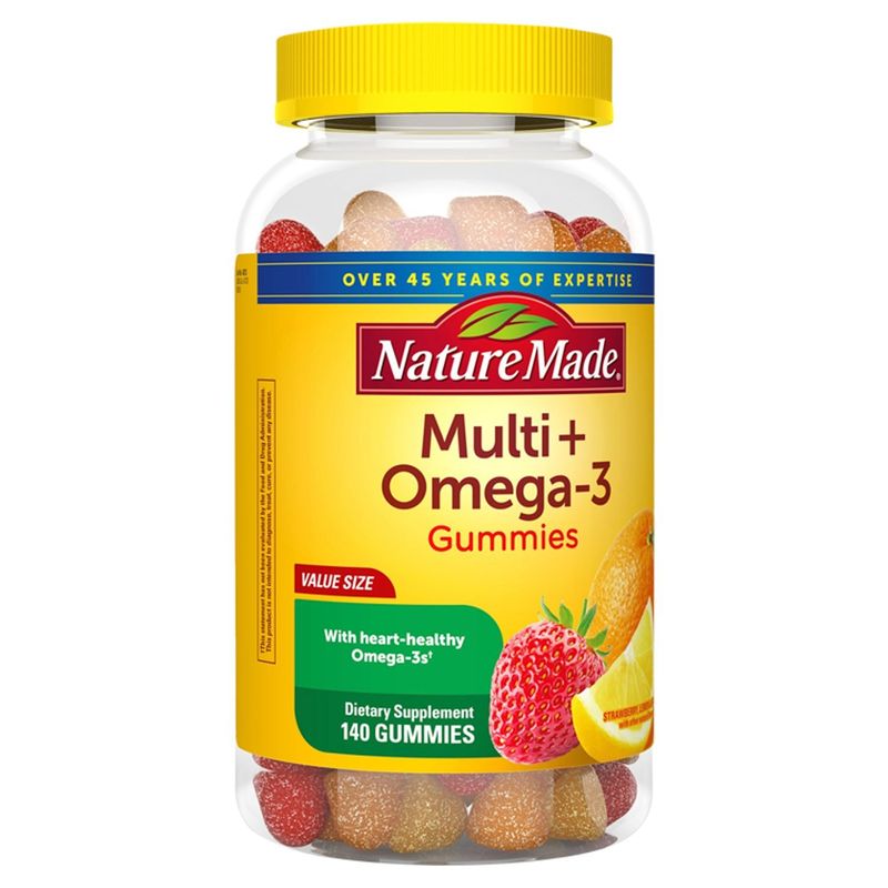 Nature Made Multivitamin + Omega 3 Gummies, 140 Count