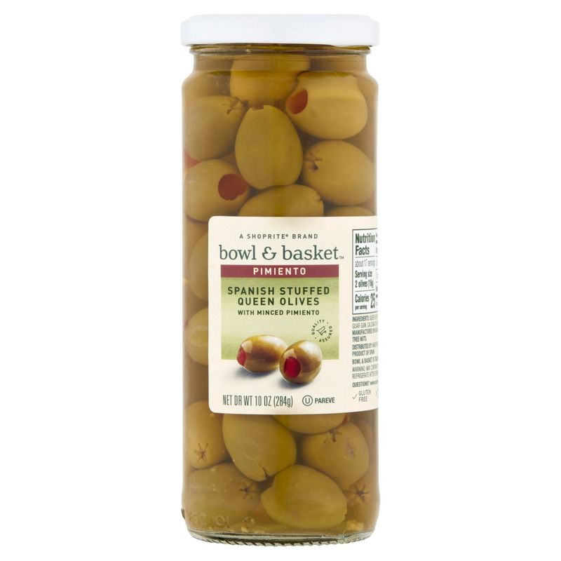 Bowl &amp; Basket Spanish Stuffed Queen Olives with Minced Pimiento, 10 oz